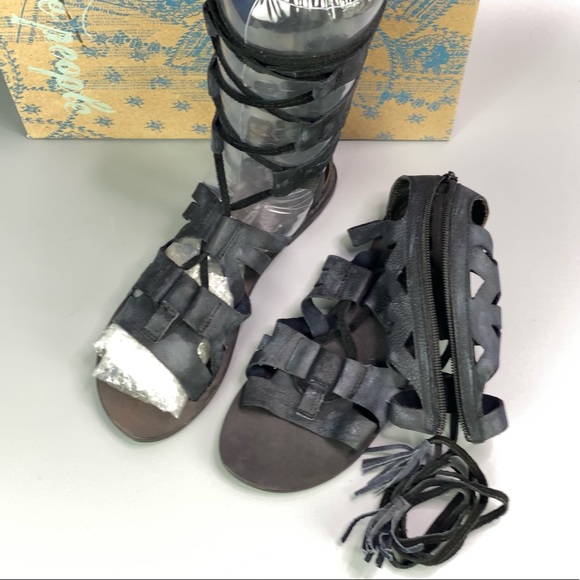 Free People Mesa Verde Leather Gladiator Sandals - Picture 2 of 7